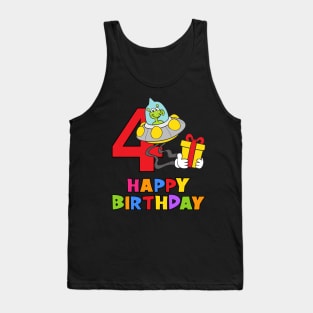 4th Birthday Party 4 Year Old Four Years Tank Top